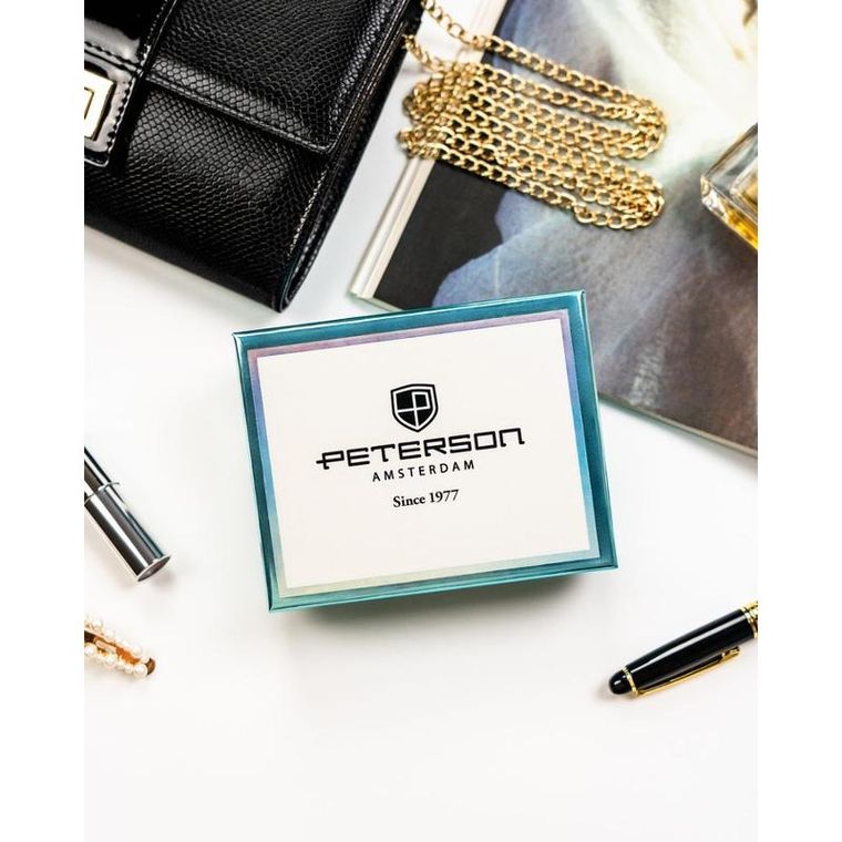 Portfel, zielony, skóra naturalna i ekologiczna, Peterson