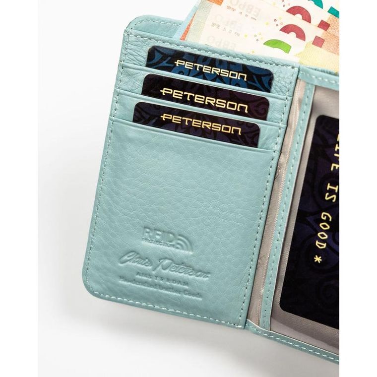 Portfel, zielony, skórzany, Petereson