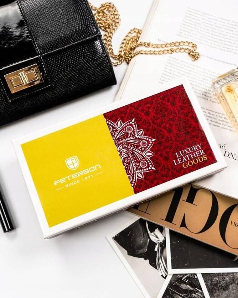 Portfel, zielony, skórzany, Peterson