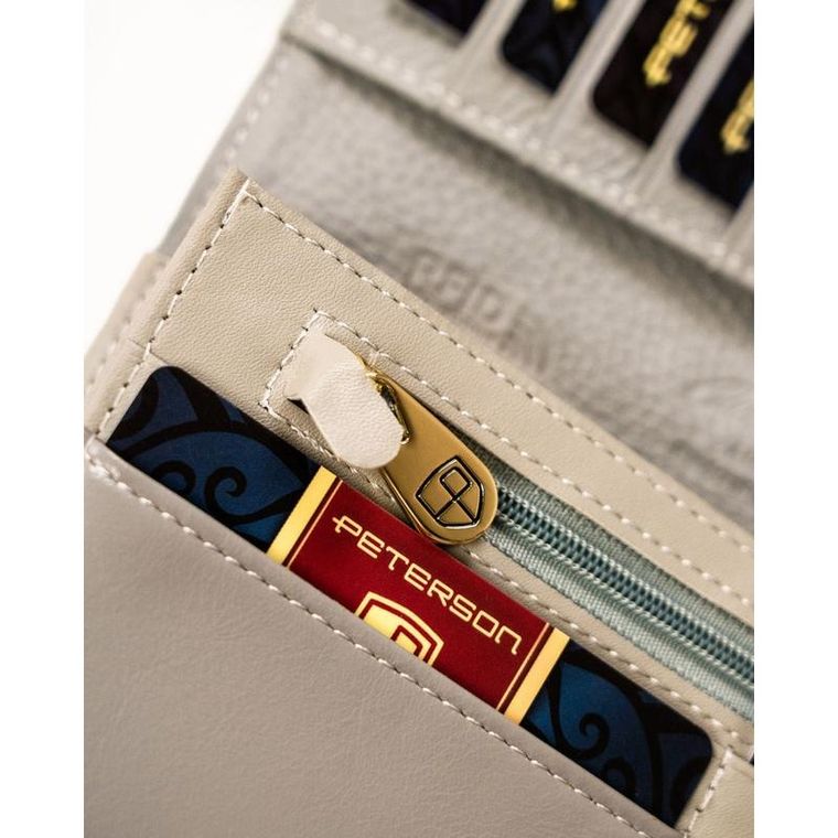 Portfel, zielony, skórzany, Peterson