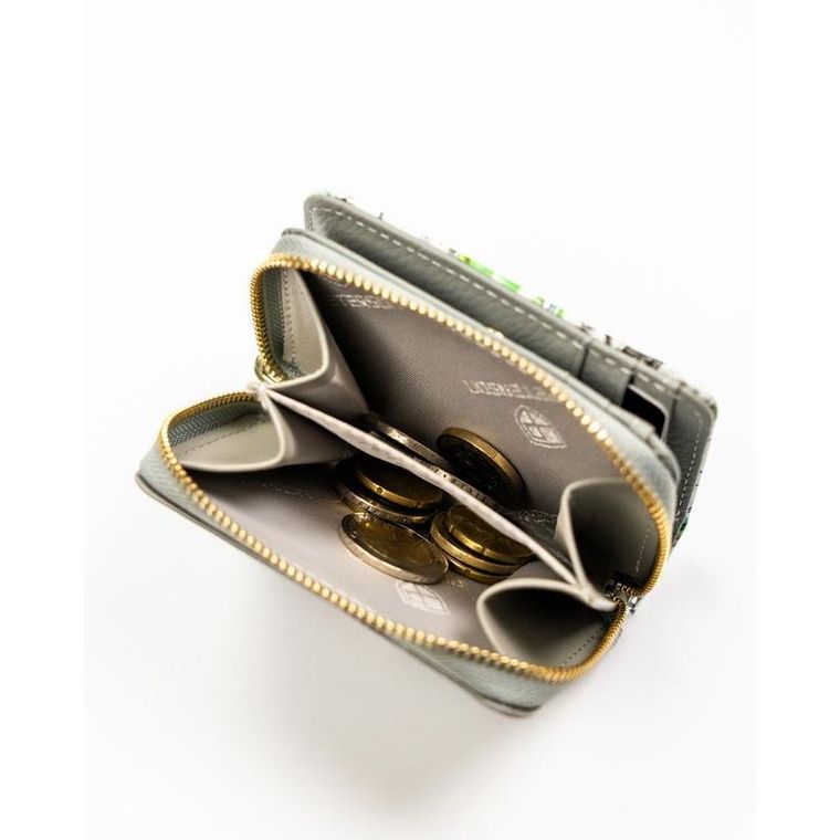 Portfel, zielony, skórzany, Peterson