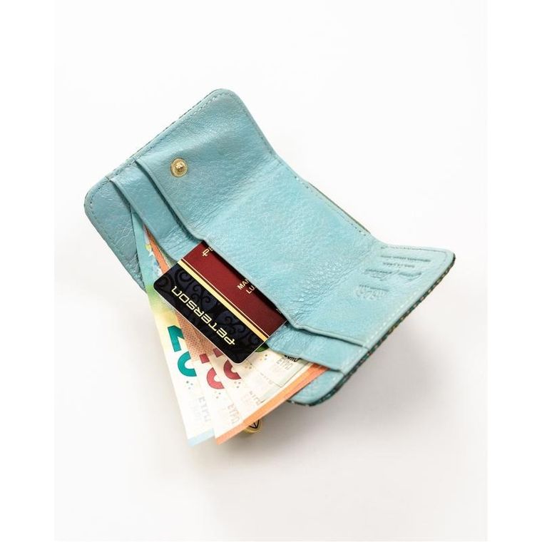 Portfel, zielony, skórzany, RFID, Peterson