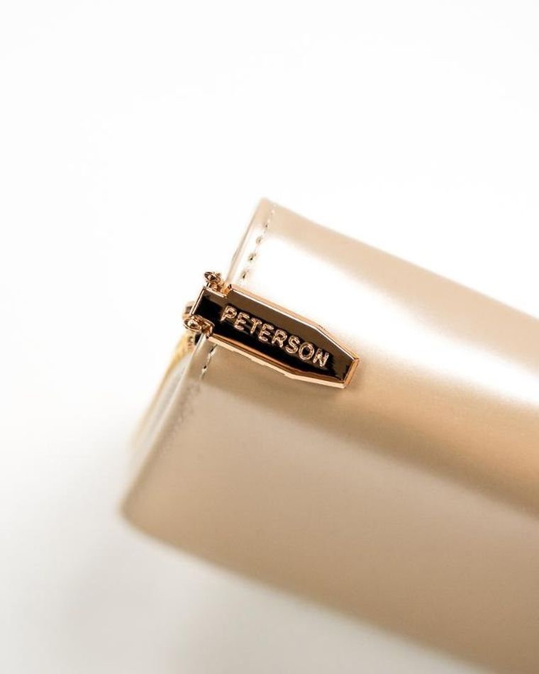 Portfel, złoty, skóra ekologiczna, Peterson