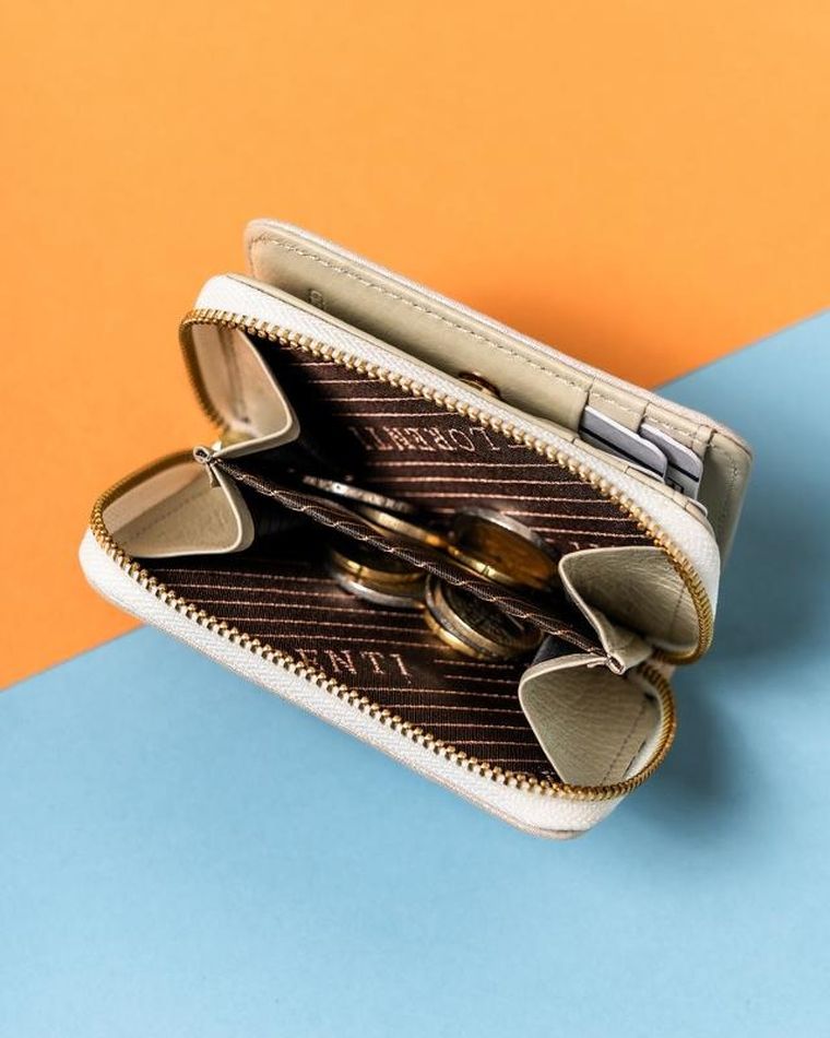 Portfel, złoty, skórzany, Lorenti