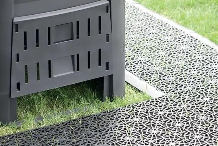 Prosperplast, Mosaic, kratka chodnikowa ażurowa, czarna, 1 szt.