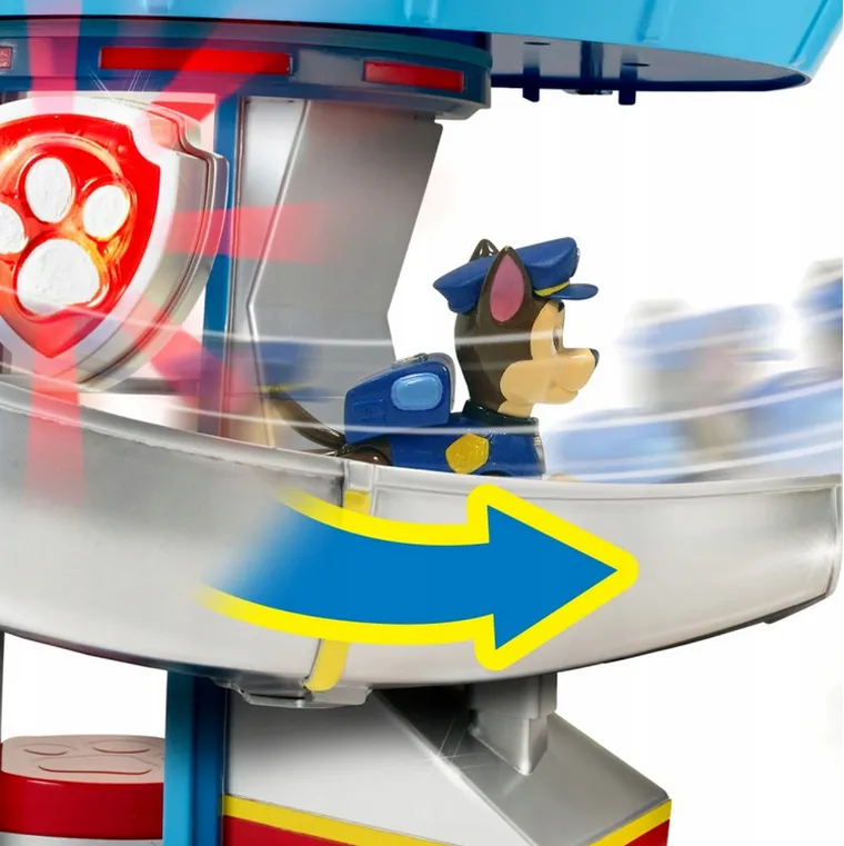 Psi Patrol, Baza Psiego Patrolu, zestaw z figurką Chase'a i pojazdem