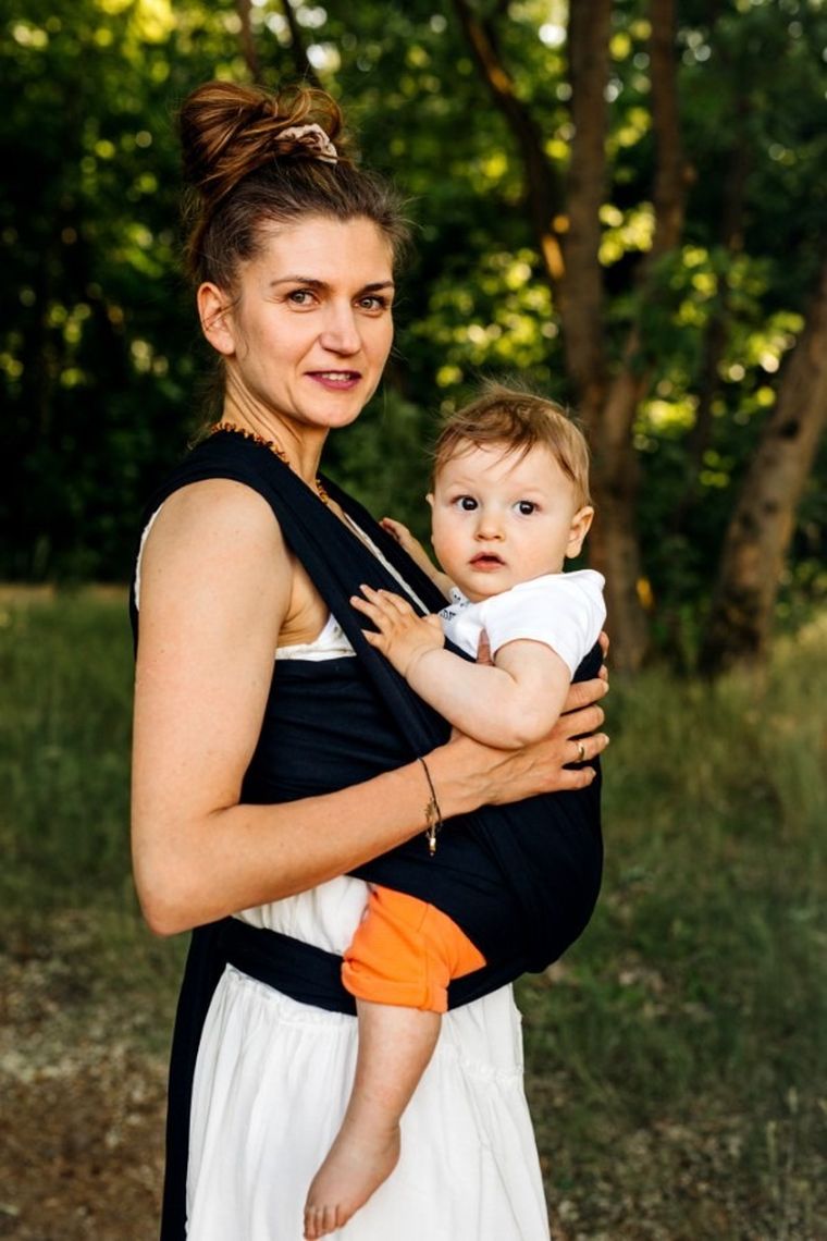 Pulp, chusta do noszenia dzieci, czarna