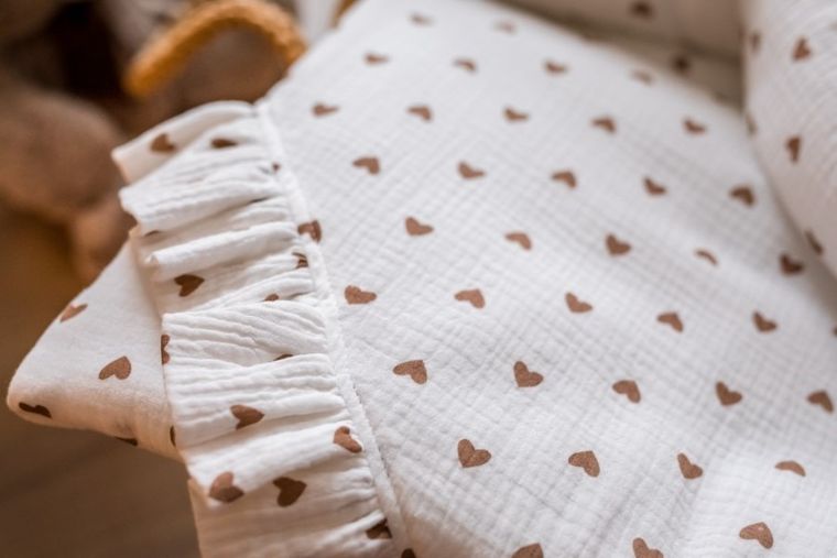 Pulp, Serduszka, 2-częściowy komplet pościeli, muślinowy, 80-100 cm