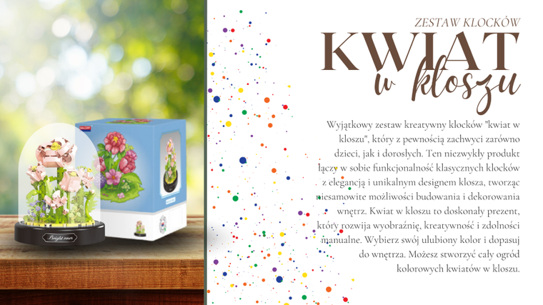 QBI, Jasne róże, klocki konstrukcyjne, 365 elementów