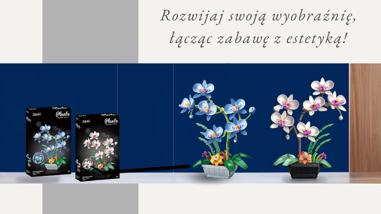 QBI, Orchidea błękitna, klocki konstrukcyjne, 581 elementów