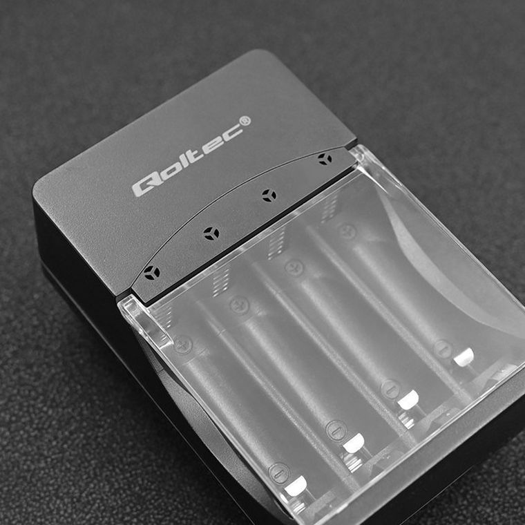 Qoltec, ładowarka do akumulatorków Ni-MH R03/AAA R06/AA, 300 mA