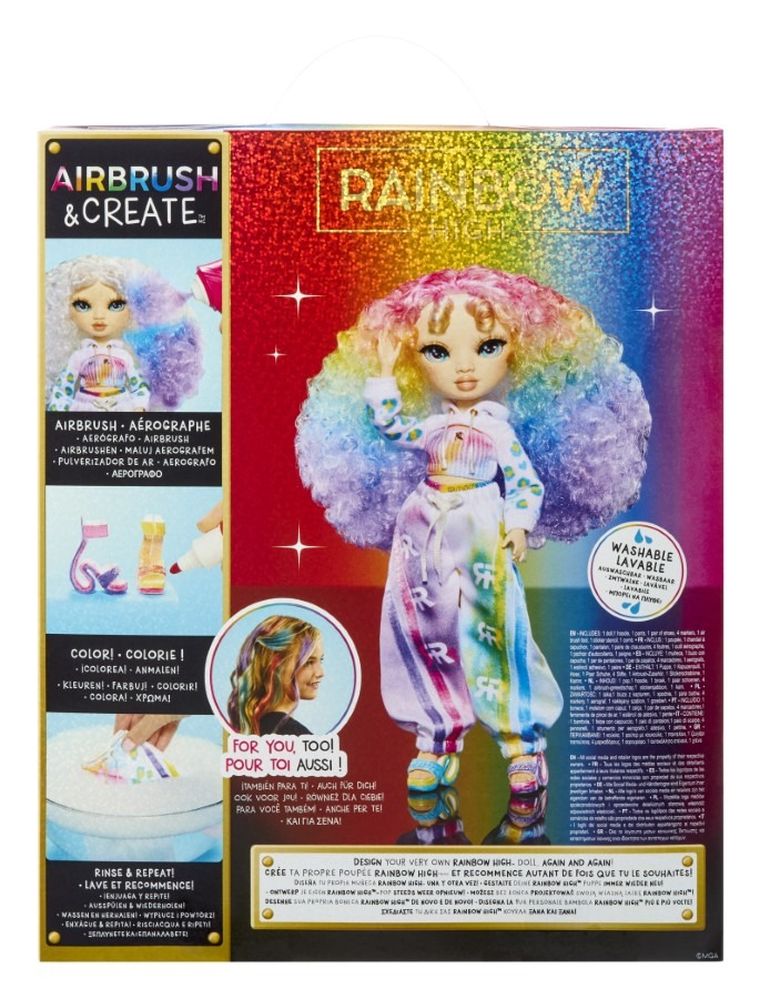 Rainbow High, Air Brush & Create, lalka modowa, Green Eyes