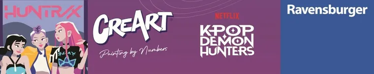 Ravensburger, CreArt, K-Pop Demon Hunters, malowanie po numerach