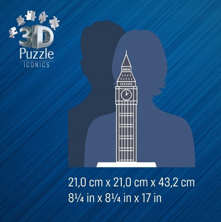 Ravensburger, Iconics, Big Ben, puzzle 3D LED, 224 elementy
