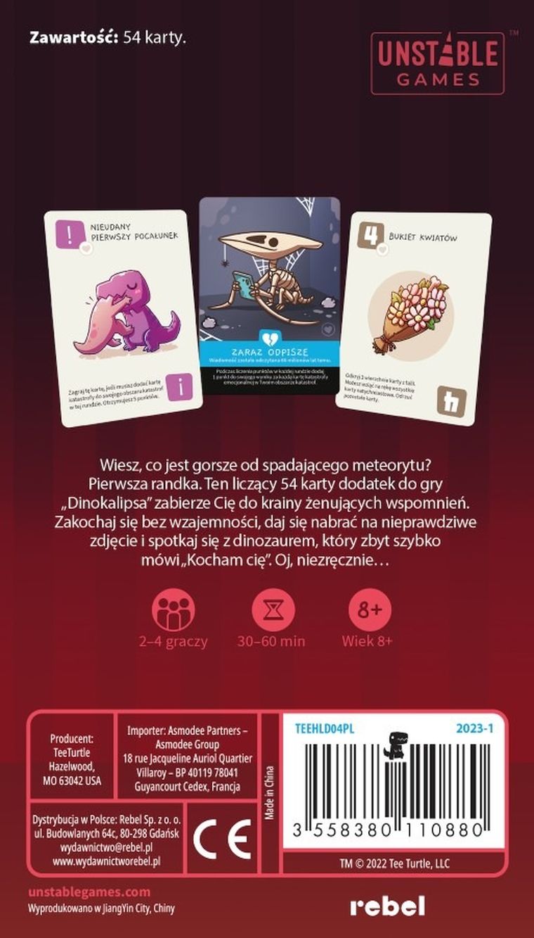 Rebel, Dinokalipsa: Koszmarne randki, dodatek do gry