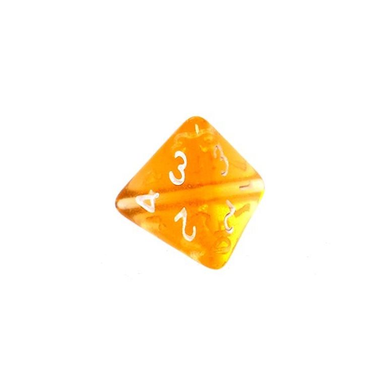 Rebel, Komplet kości mini, kryształowe, Pomarańczowe