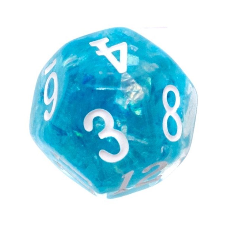 Rebel, komplet kości RPG, gęsty rdzeń, morskie białe cyfry