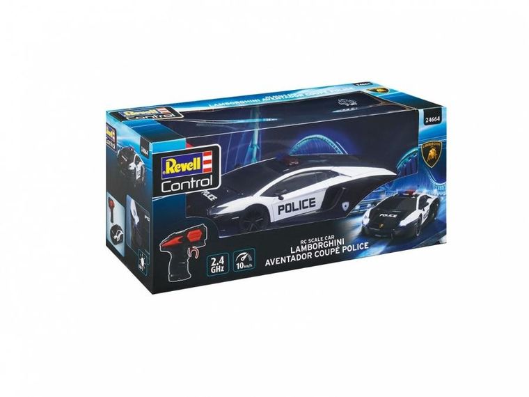 Revell Controll, Scale Car, Lamborghini Aventador, pojazd policyjny zdalnie sterowany, 24664