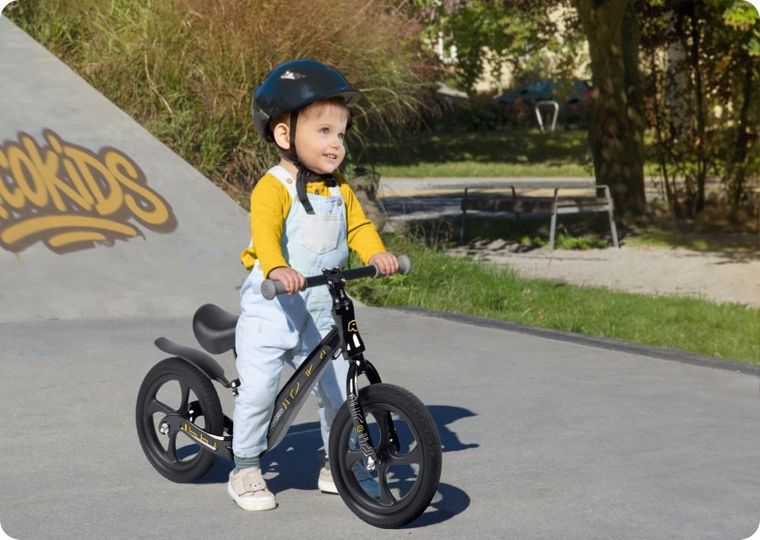 Ricokids, Funnu, rowerek biegowy dla dzieci, czarny