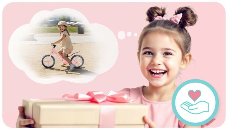 Ricokids, Funnu, rowerek biegowy dla dzieci, różowy