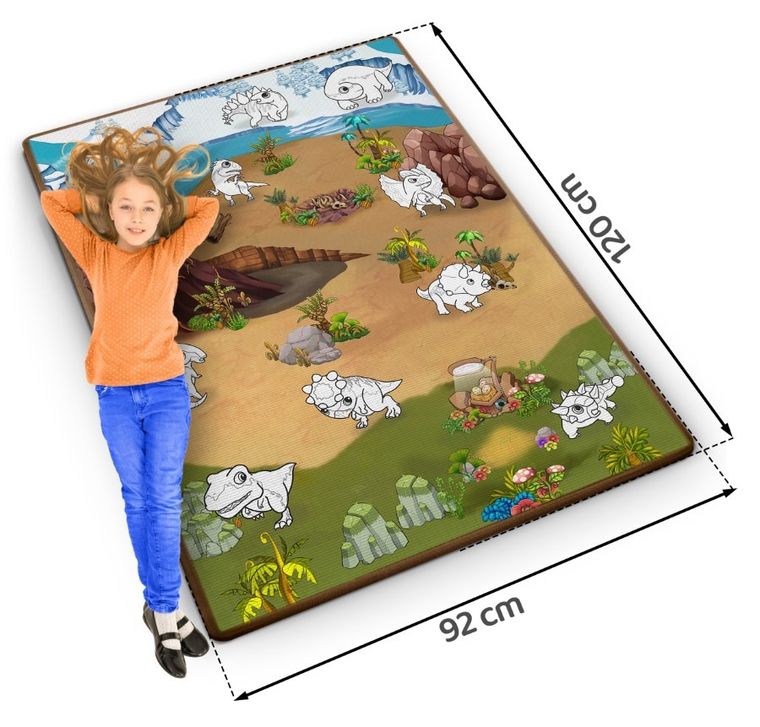 Ricokids, mata piankowa do kolorowania, 120-90-0,3 cm