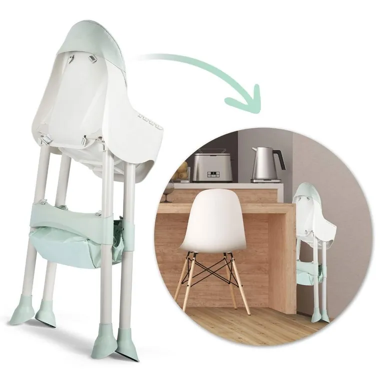 Ricokids, Milo, krzesełko do karmienia ze stolikiem, zielone