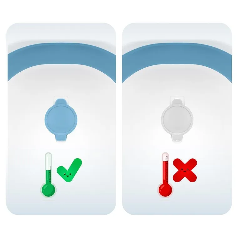 Ricokids, RK-287, wanienka składana ze stelażem, termometrem i wkładką, biało-niebieska