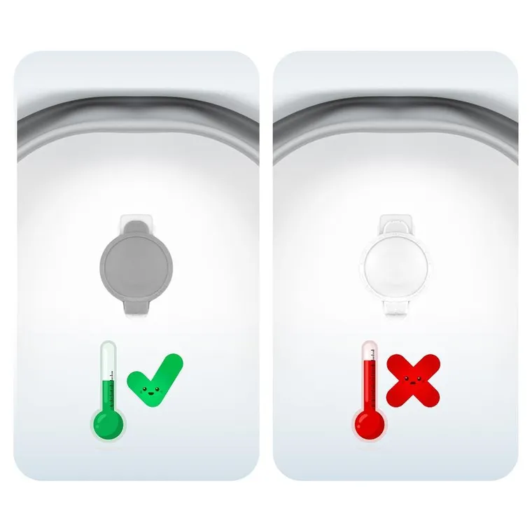 Ricokids, RK-287, wanienka składana ze stelażem, termometrem i wkładką, biało-szara