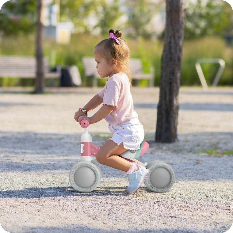 Ricokids, rowerek biegowy dla dzieci, trójkołowy, różowy