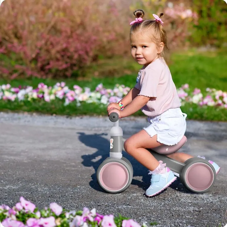 Ricokids, rowerek biegowy dla dzieci, trójkołowy, szary