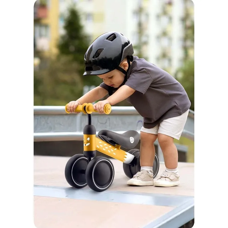 Ricokids, rowerek biegowy dla dzieci, trójkołowy, żółty