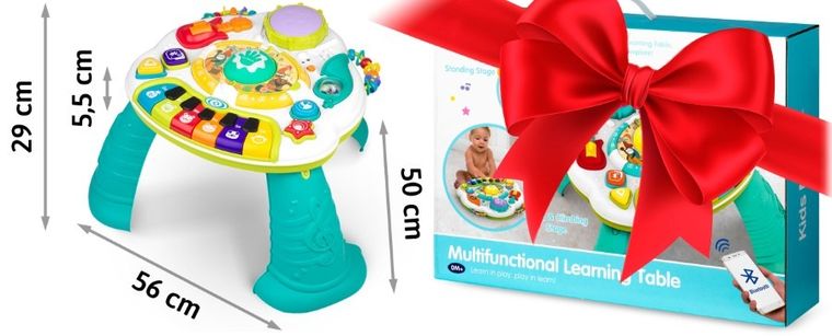 Ricokids, stolik edukacyjny, interaktywny z mikrofonem, Bluetooth
