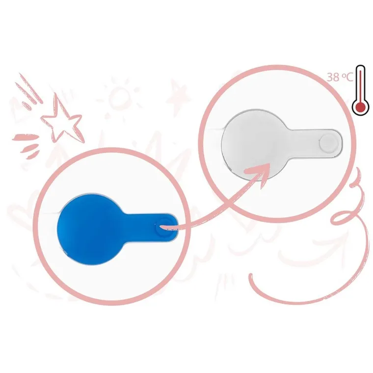 Ricokids, Wanienka dla niemowląt z termometrem RK-282 biało-różowa