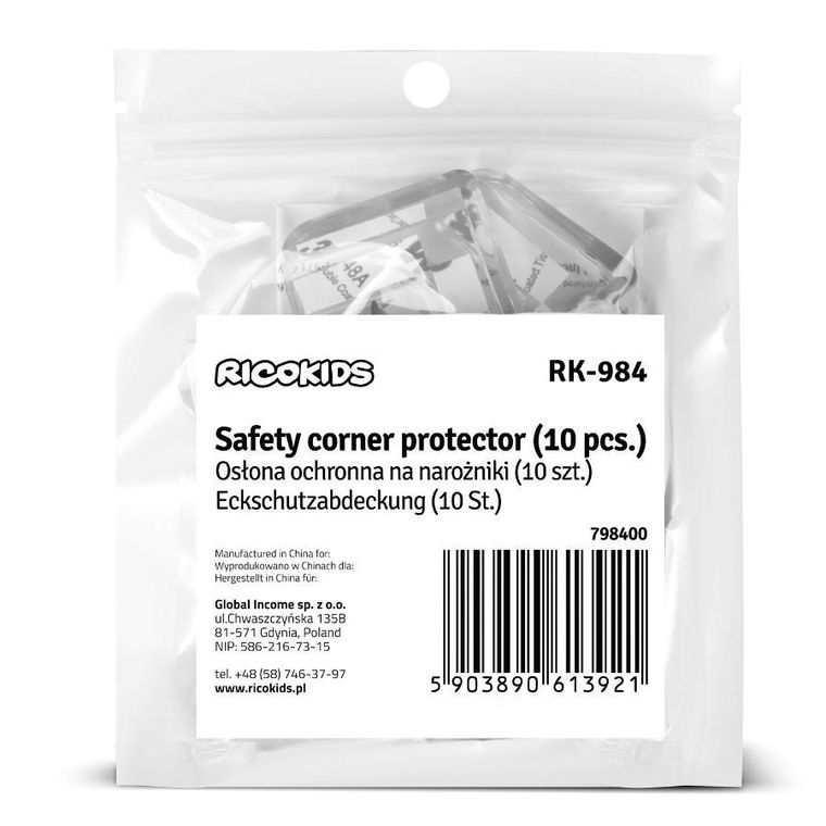Ricokids, zabezpieczenie na narożniki, przeźroczyste, 10 szt.