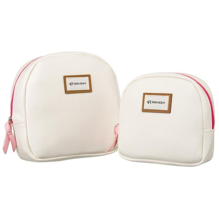 Rovicky, zestaw dwóch kosmetyczek damskich ze skóry ekologicznej