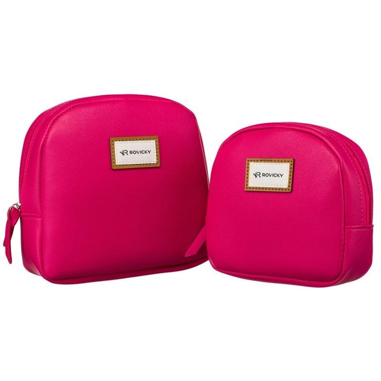 Rovicky, zestaw dwóch kosmetyczek damskich ze skóry ekologicznej