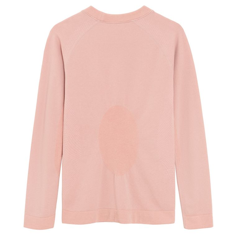 Różowa bluzka termoaktywna z domieszką wełny NOWEAR