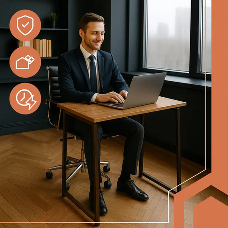 Ruhhy, biurko składane drewniane