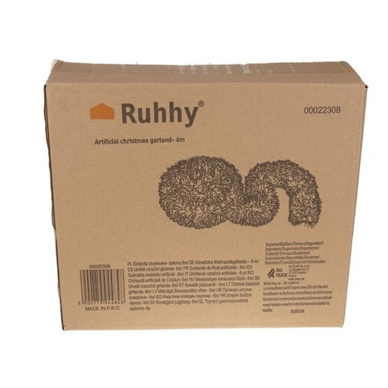 Ruhhy, girlanda choinkowa, zielona, 6 m