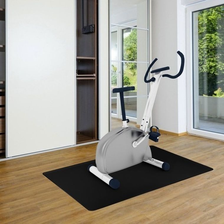 Ruhhy, mata ochronna pod krzesło, czarna, 90-130 cm