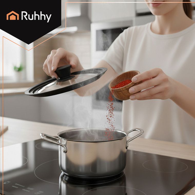 Ruhhy, pokrywka silikonowa, 3w1, 18/20/22 cm, 25563