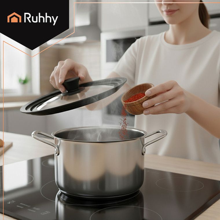 Ruhhy, pokrywka silikonowa, 3w1, 24/26/28 cm, 25560