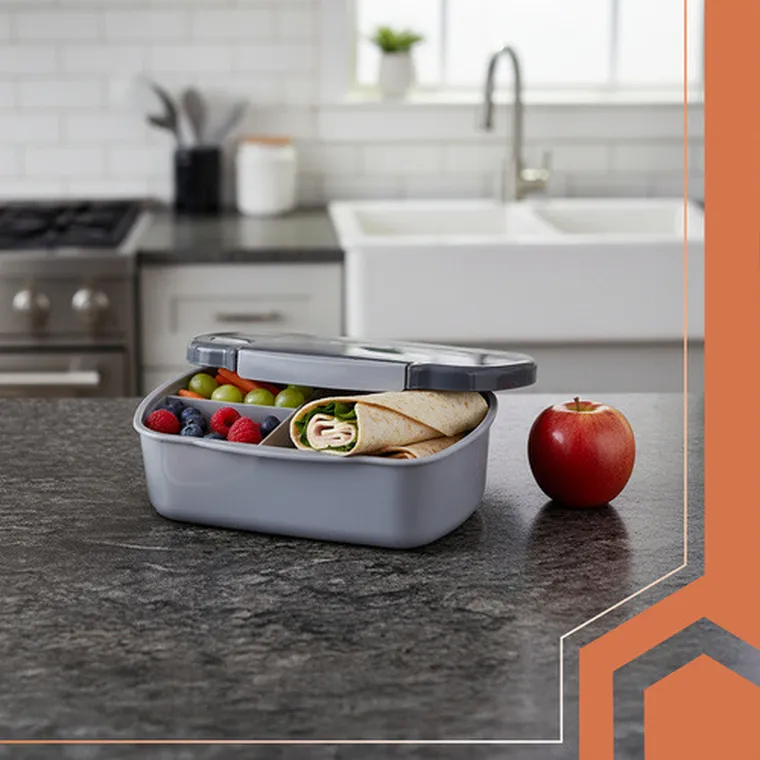 Ruhhy, śniadaniówka/lunchbox, szary, 800 ml, 26169