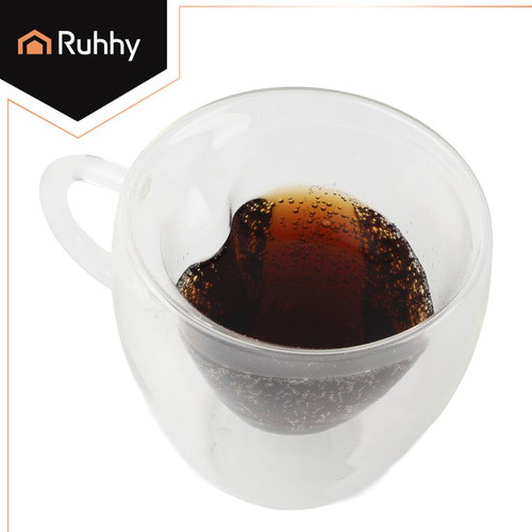 Ruhhy, szklanka termiczna, serce, 240 ml, 26906