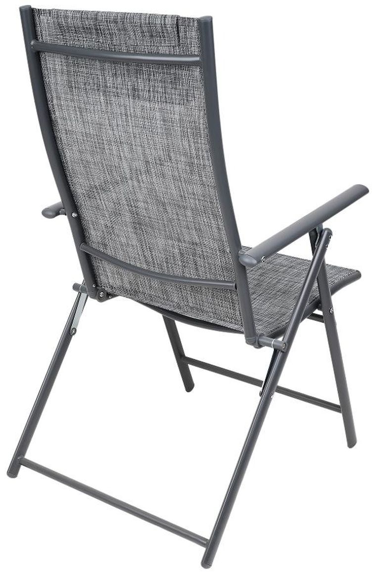 Saska Garden, krzesło ogrodowe z zagłówkiem, 7-pozycyjne, textline, 57-68-106 cm, 2 szt.