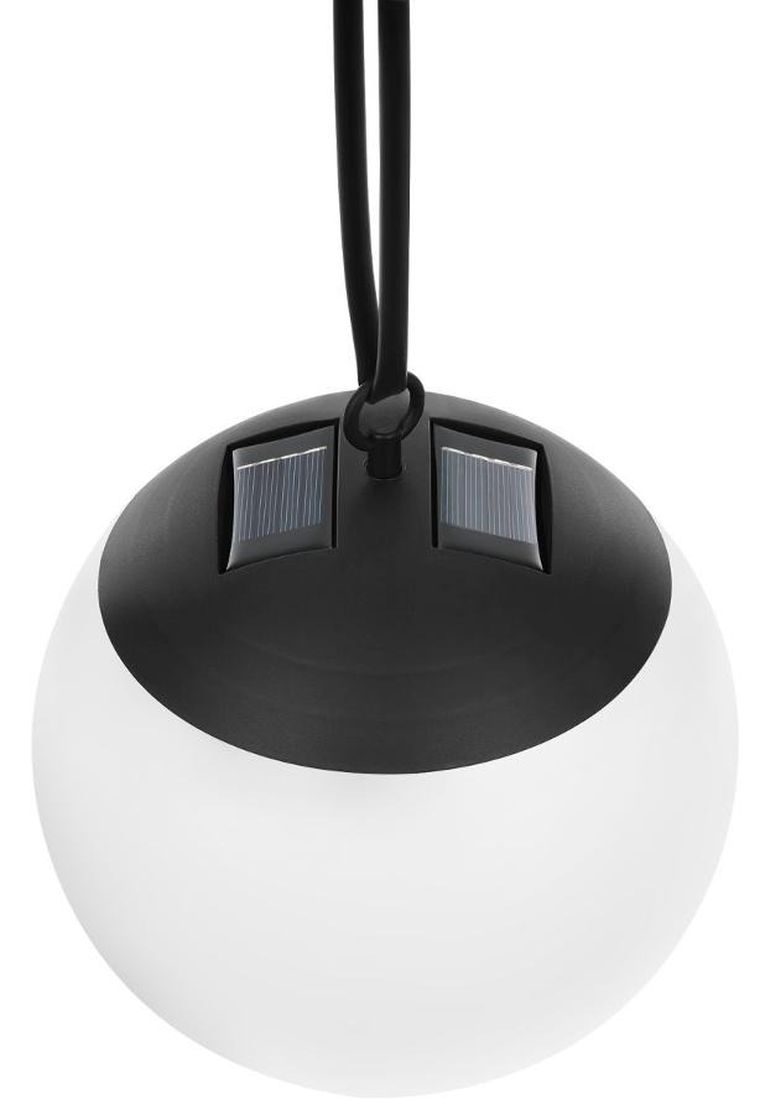 Saska Garden, lampa solarna plastikowa, kula wisząca, 20 cm