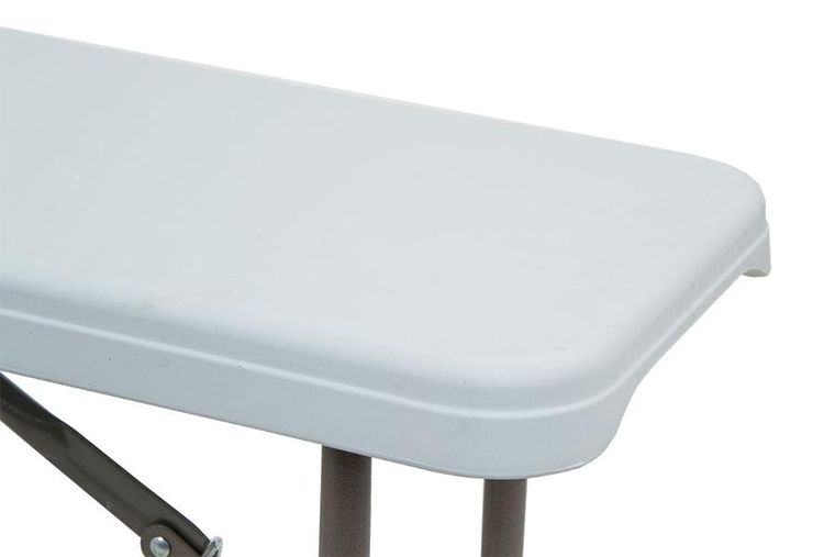 Saska Garden, ławka cateringowa składana, biała, 183-28-43 cm