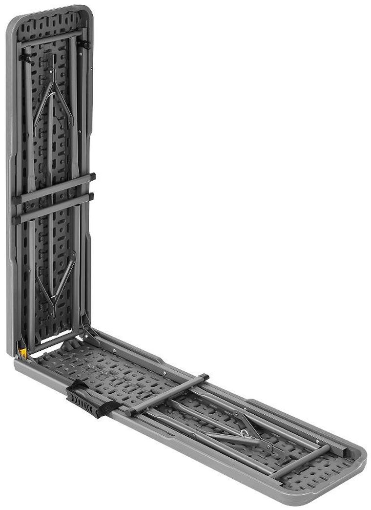 Saska Garden, ławka cateringowa składana, szara, 183-28-43 cm