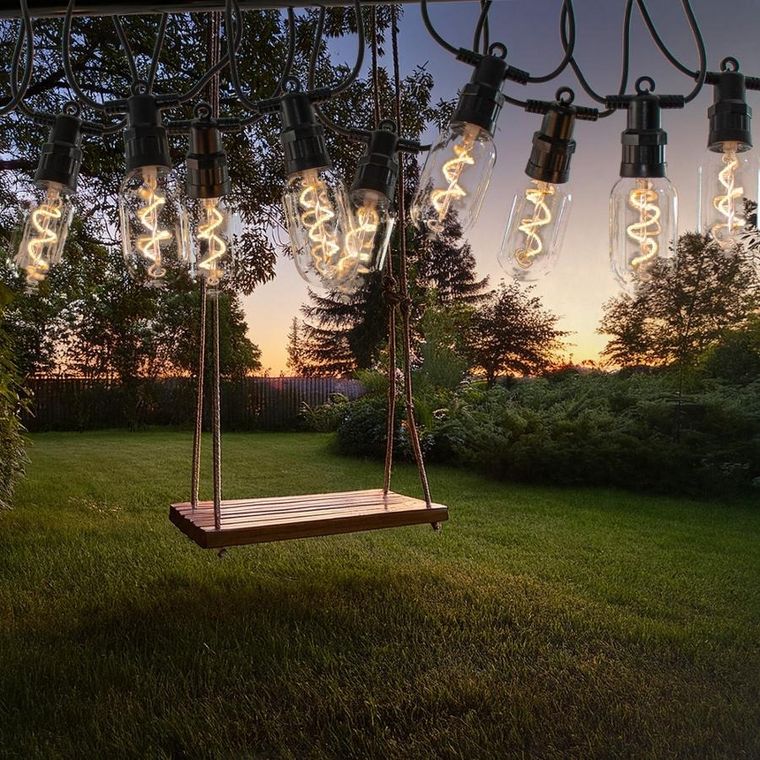 Saska Garden, Party Light, girlanda zewnętrzna, 12 żarówek spiralnych, LED, 6,3m, 230V