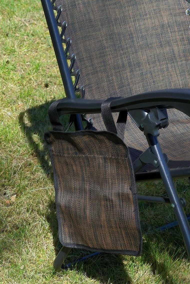 Saska Garden, składany leżak ogrodowy, brązowy, 175-52/65-107 cm